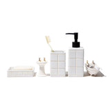 TILE PATTERNED BATH ENSEMBLE / Toothbrush Stand