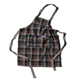 RECYCLE COTTON CHECK APRON / Brown
