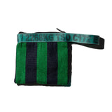 RUG POUCH / Green x Navy Blue