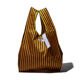 SCHOOL TIE FABRIC BAG / Navy Blue x Orange