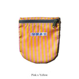 SCHOOL TIE FABRIC SEMICIRCLE POUCH