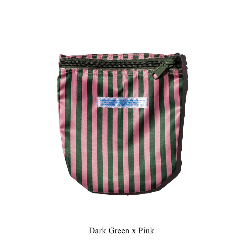 SCHOOL TIE FABRIC SEMICIRCLE POUCH