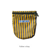 SCHOOL TIE FABRIC SEMICIRCLE POUCH