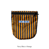 SCHOOL TIE FABRIC SEMICIRCLE POUCH