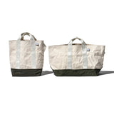 LAMINATED FABRIC x VINTAGE FABRIC BAG
 / 40 x 35