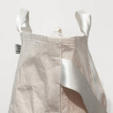 LAMINATED FABRIC x VINTAGE FABRIC BAG / 40 x 35