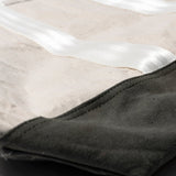 LAMINATED FABRIC x VINTAGE FABRIC BAG / 40 x 35