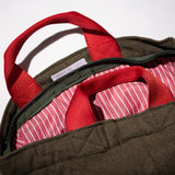 VINTAGE WOOL GARMENTS ZIP TOTE / Red Lining