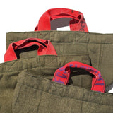 VINTAGE WOOL GARMENTS ZIP TOTE / Red Lining