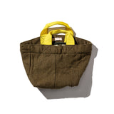VINTAGE WOOL GARMENTS ZIP TOTE / Yellow Lining