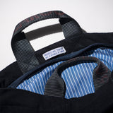 VINTAGE WOOL GARMENTS ZIP TOTE / Blue Lining