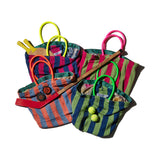 POOL BAG PATTERN LINING / Green Tube