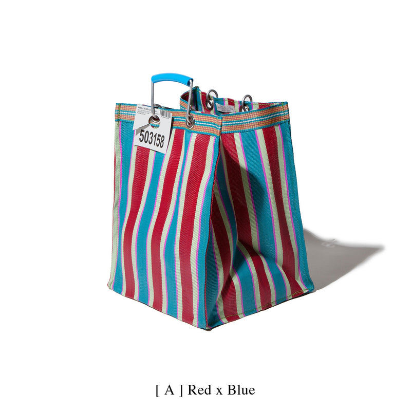 RECYCLED PLASTIC STRIPE BAG / Rectangle D26