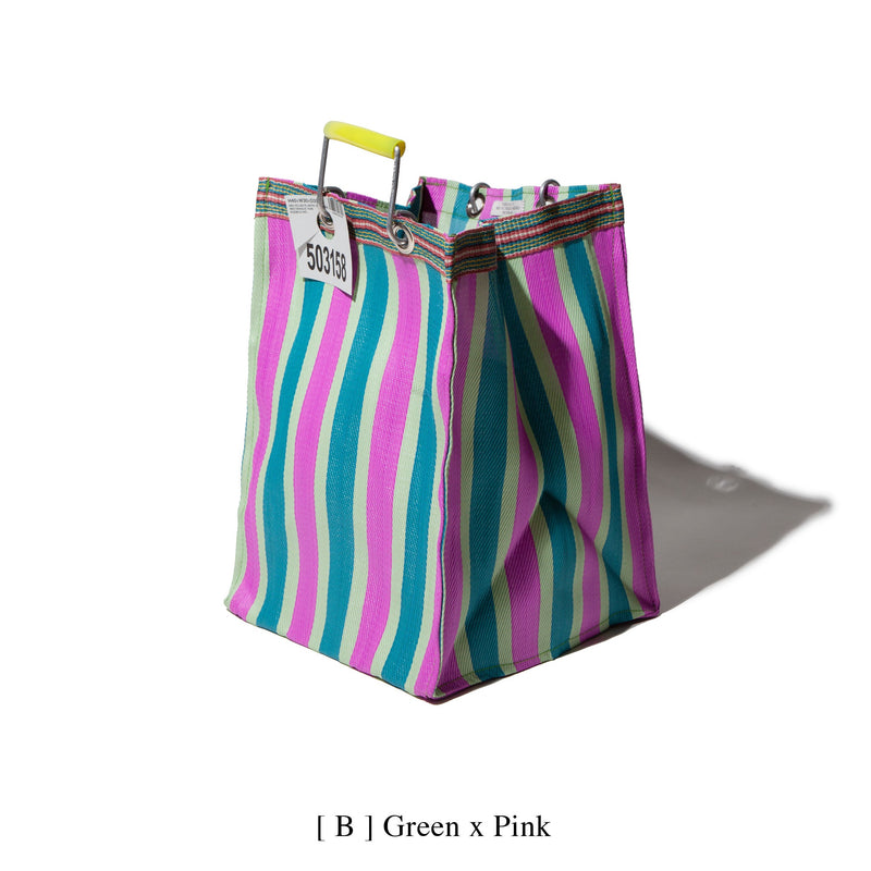 RECYCLED PLASTIC STRIPE BAG / Rectangle D26